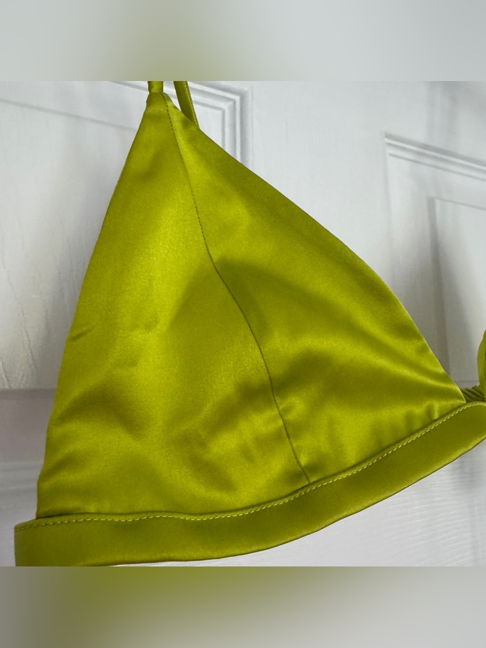 FLEUR DU MAL | NWT Luxe Triangle Bra MEDIUM - lime punch - Picture 2 of 7
